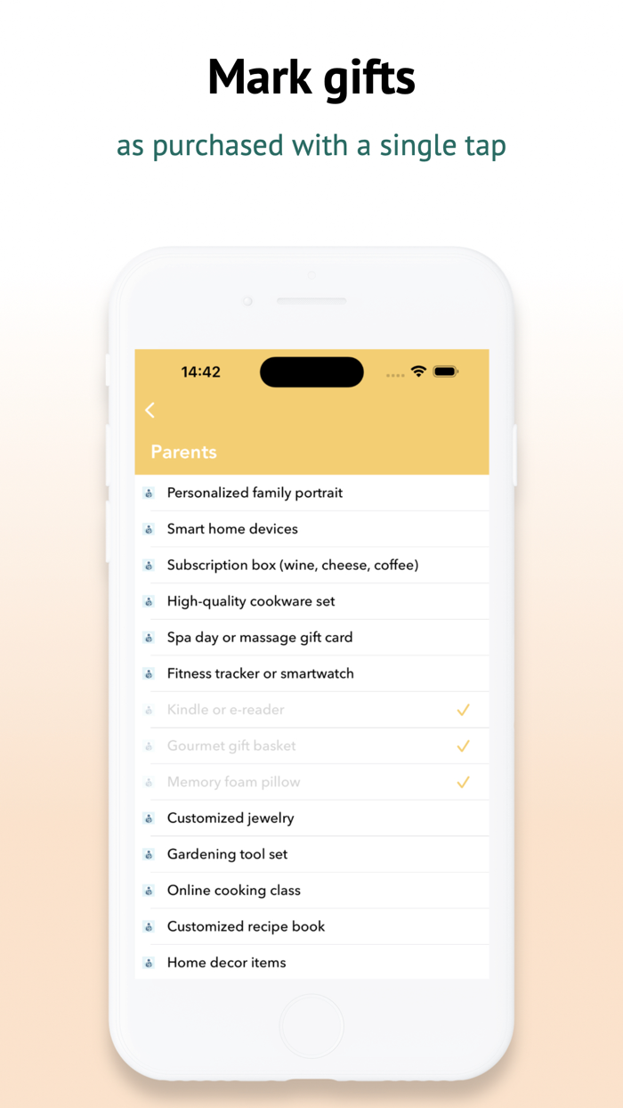 Gift Ideas Checklist