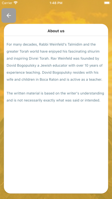 R' Weinfeld Screenshot