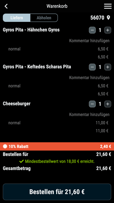 Der Grieche Streetfood Screenshot
