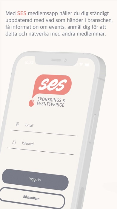SES-appen Screenshot