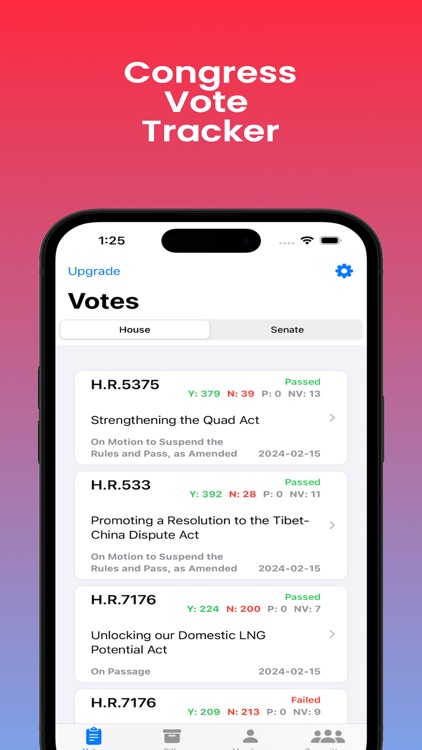 Congress Vote Tracker