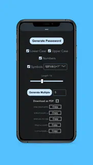 passwords generator iphone screenshot 2