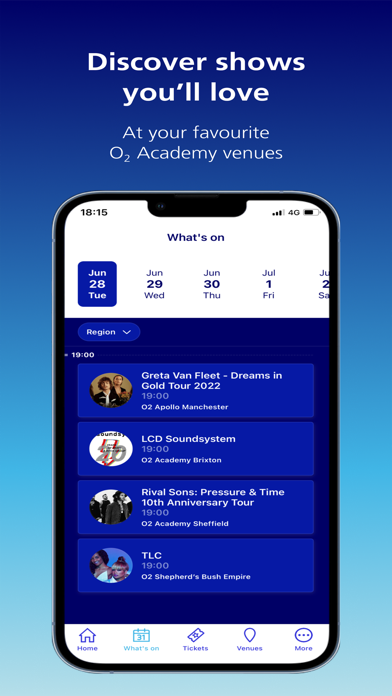 O2 Academy Venues Screenshot