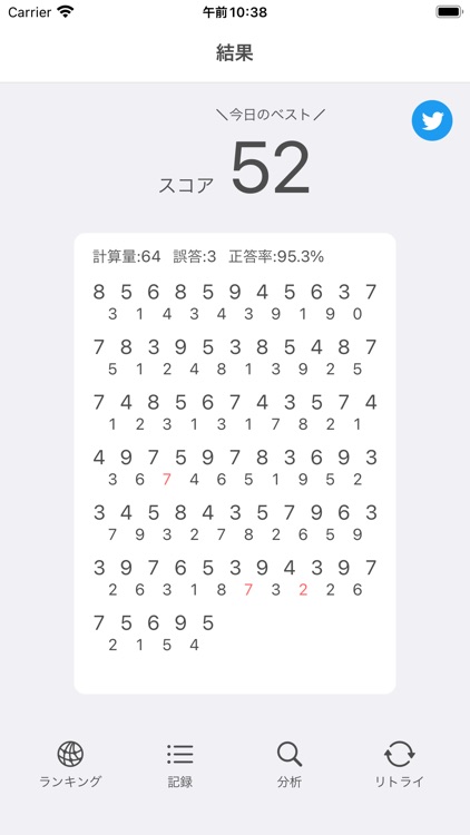 1分間クレペリン計算 - 適性検査ゲーム