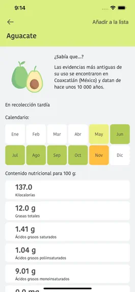 Game screenshot Calendario de Alimentos apk