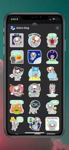 Game screenshot Astronaut Dog Stickers hack