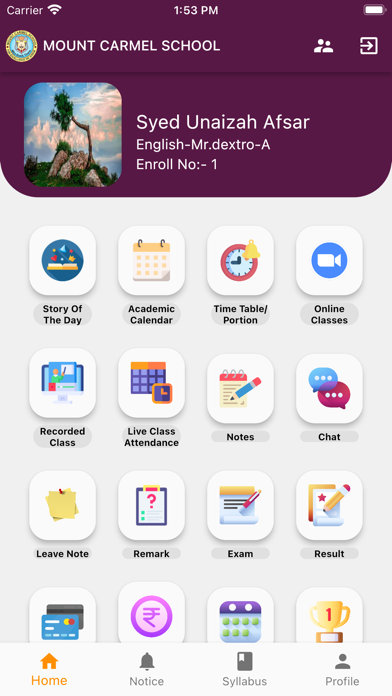 MOUNT CARMEL SCHOOL Screenshot
