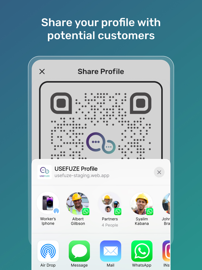 USEFUZE App for Contractors