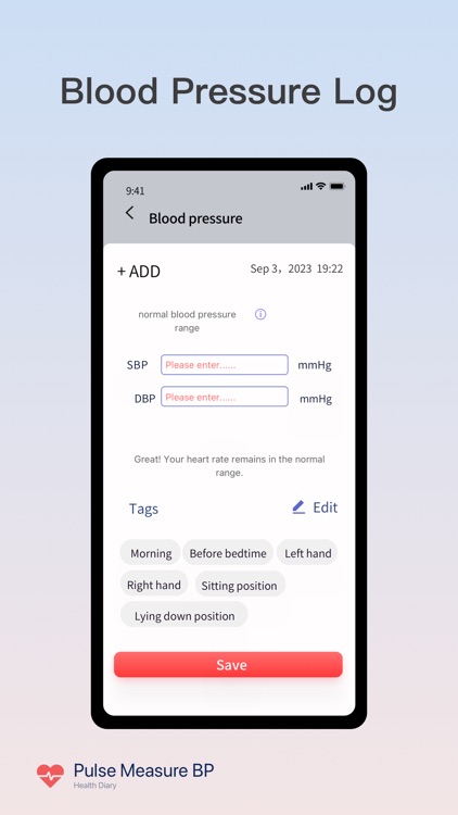 Pulse Measure BP Health Diary