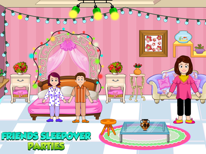 My friend’s town pajama party