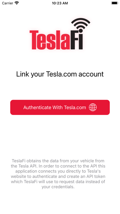 TeslaFi Tokens Screenshot
