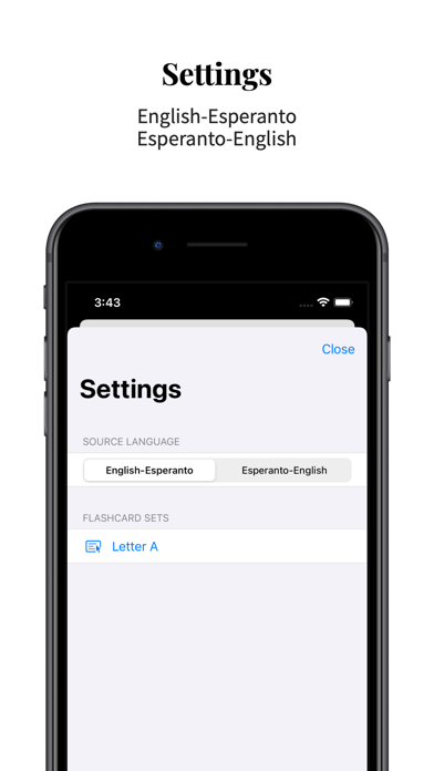 Esperanto Vocabulary Screenshot