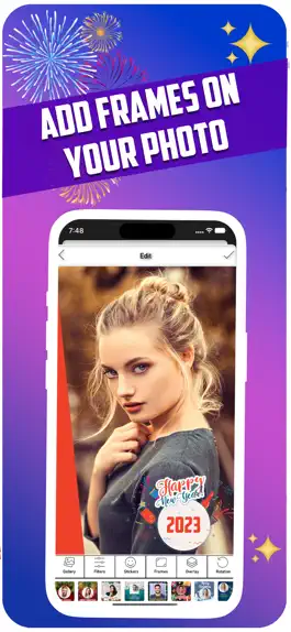 Game screenshot New Year Frames & Wallpapers apk