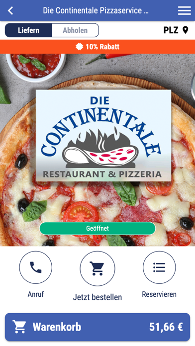 Die Continentale Pizzaservice Screenshot