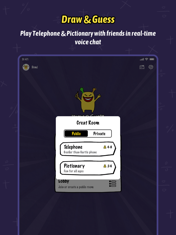 Gartic Phone: Draw & Guess iPad screenshot 1 - Games app