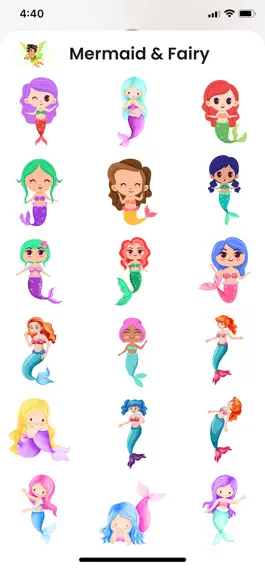Game screenshot Fairies & Mermaid Stickers apk