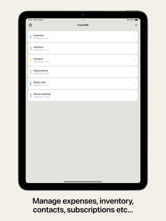 Screenshot #5 pour Database : PocketDB