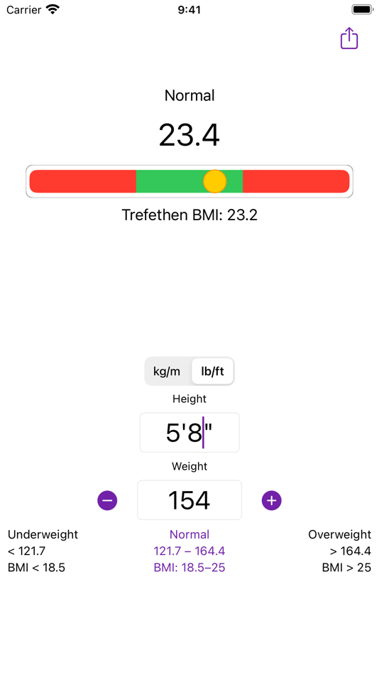 Simple BMI evaluator - 1.3 - (iOS)