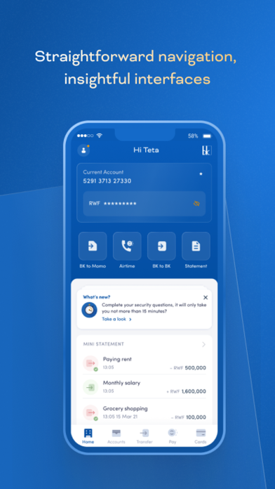 Bank of Kigali Mobile Banking screenshot 4
