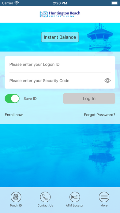 Huntington Beach Credit Union Screenshot