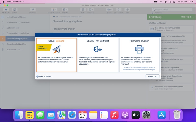 WISO Steuer 2023 Screenshot