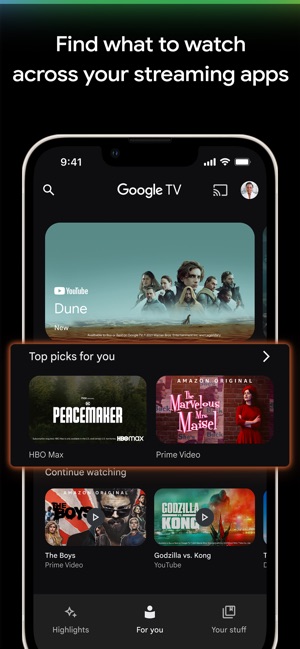 Google TV: guarda film e TV su App Store