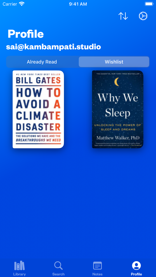 #6. Athena Book Tracker (iOS) Podle: Sai Kambampati