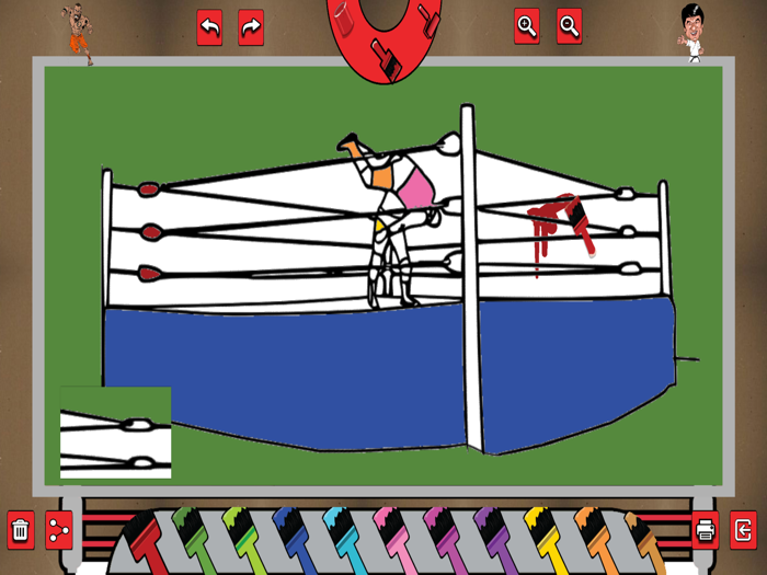 Wrestling Superstars Coloring