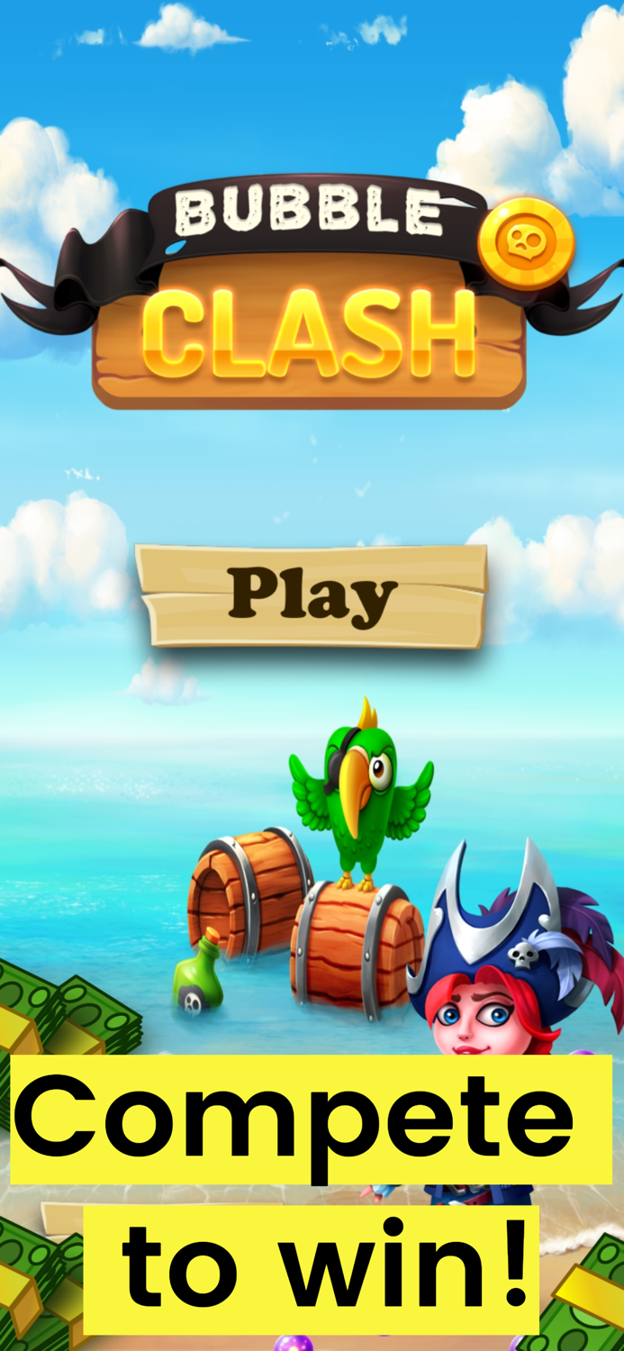 Real Cash Bubble Clash Game