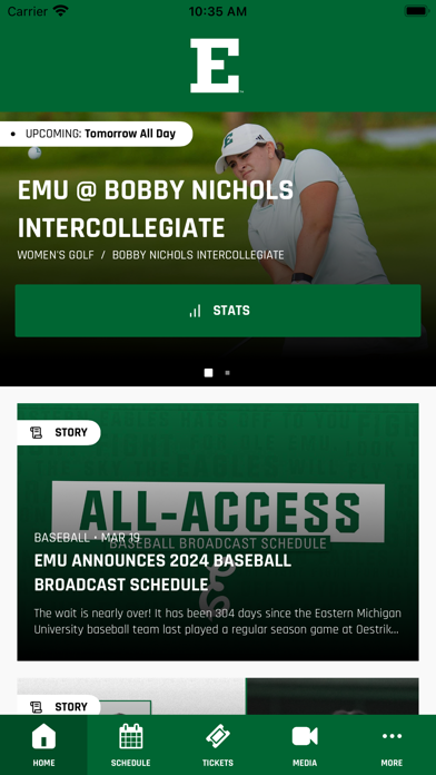 Eastern Michigan Athletics Screenshot