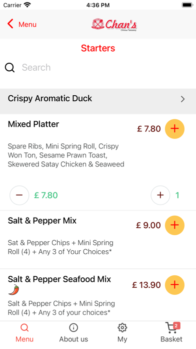 Chan's  Chinese Takeaway Screenshot