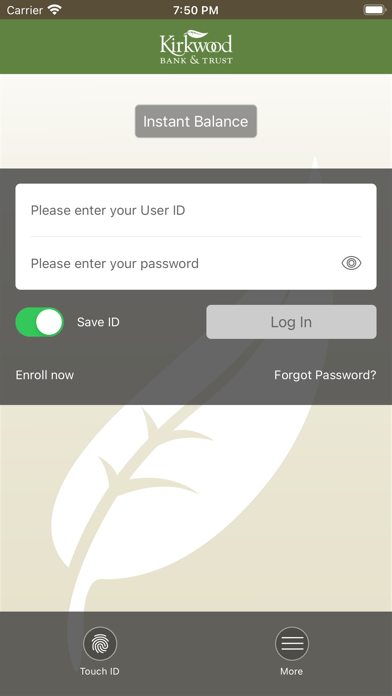 Kirkwood Bank & Trust Mobile Screenshot
