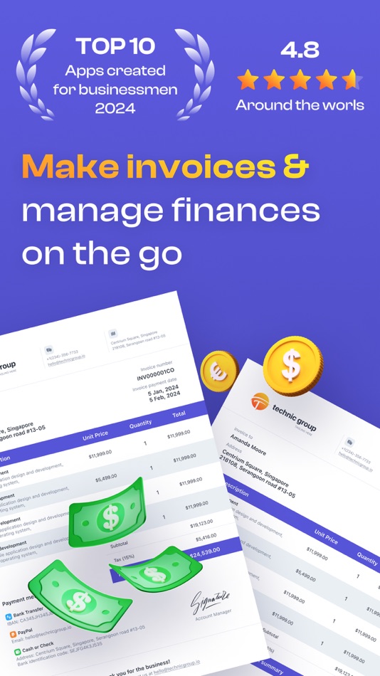 #1. Invoice Maker & Estimate Tools (iOS) 由: Francis Flores