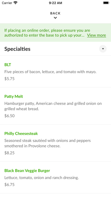 Dine on The Go - NAS Whiting Screenshot