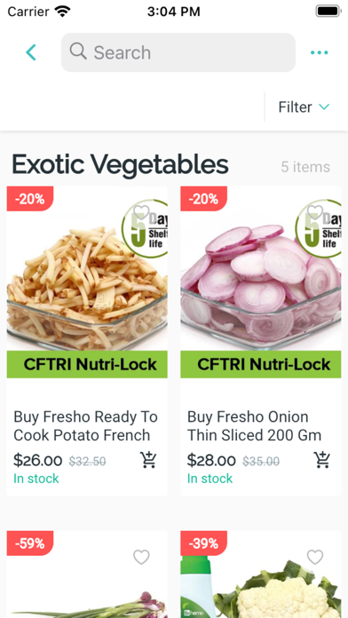 Veg Organic Store Screenshot