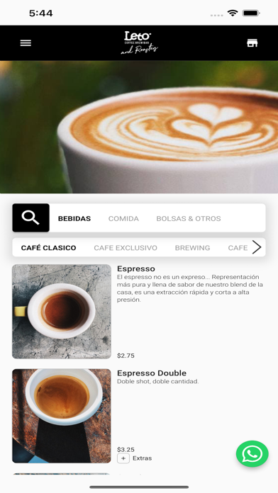 Leto Coffee Brew Bar Screenshot