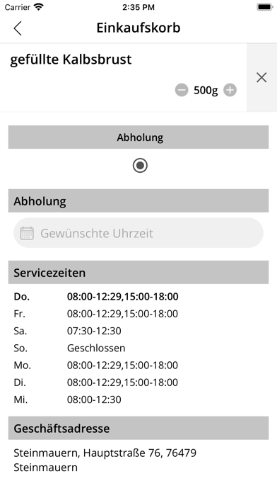 Metzgerei Zoller Screenshot
