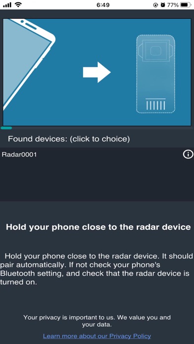 cycling radar app Screenshot