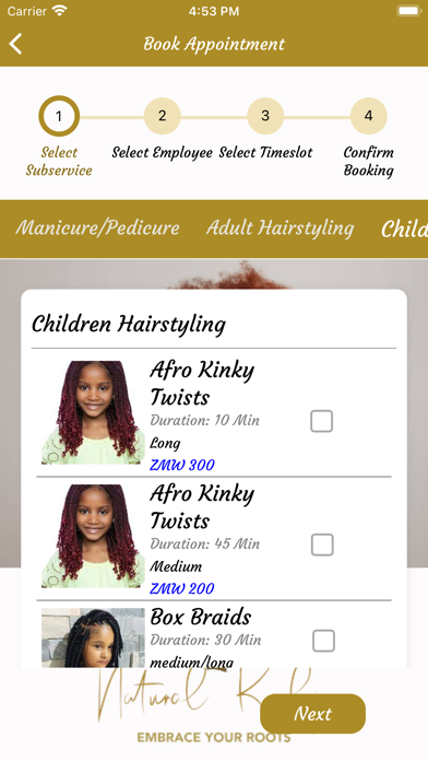 Natural Kurls Screenshot