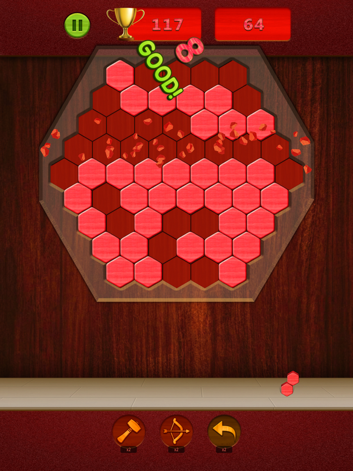 Red Wood Block Tetris  Puzzle