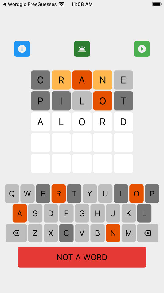 #2. Wordgic - Word Only Guesses (iOS) By: Mnemosynch Inc.
