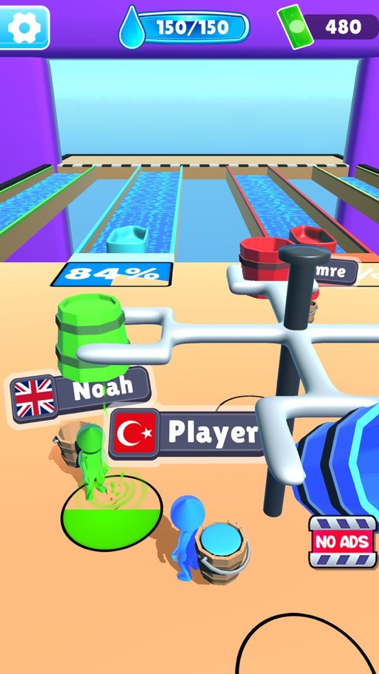 #3. Bucket Race (iOS) Podle: Polyque Games