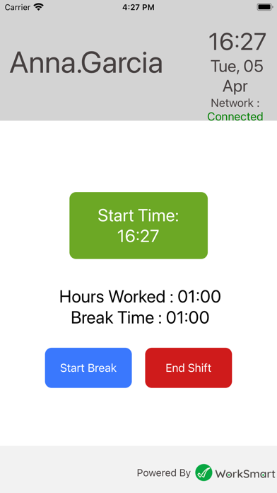 WorkDigital - Time Clock Screenshot