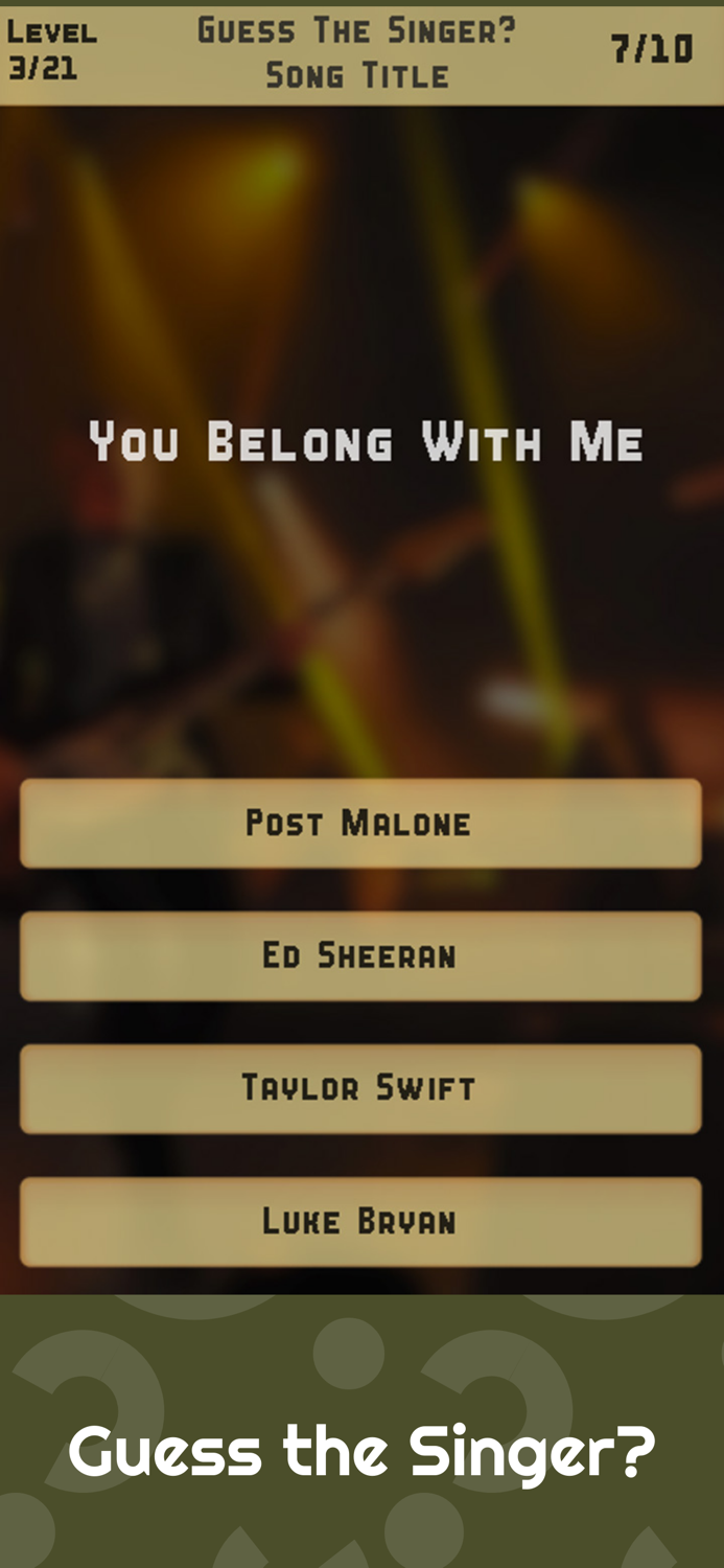 Guess the Singer Quiz