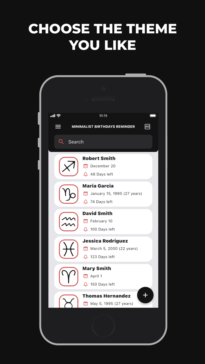 Minimalist Birthdays Reminder