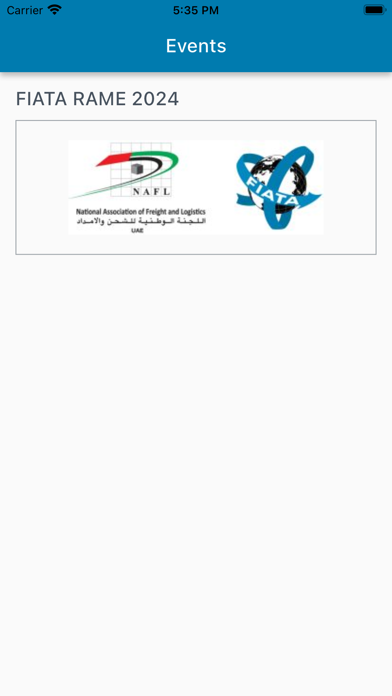 FIATA Events Screenshot