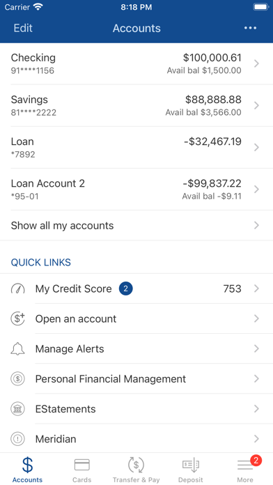 Union Federal Mobile Banking Screenshot