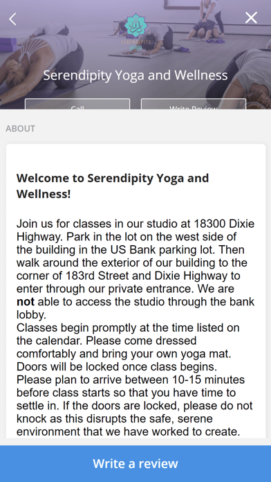 Serendipity Yoga and Wellness Screenshot