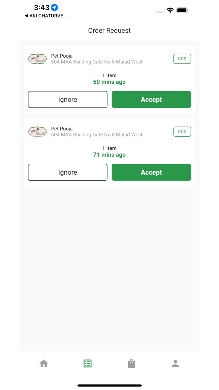 AKI CHATURVEDI DELIVERY