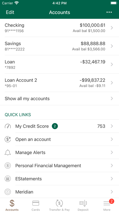 Adirondack Bank Mobile Money Screenshot